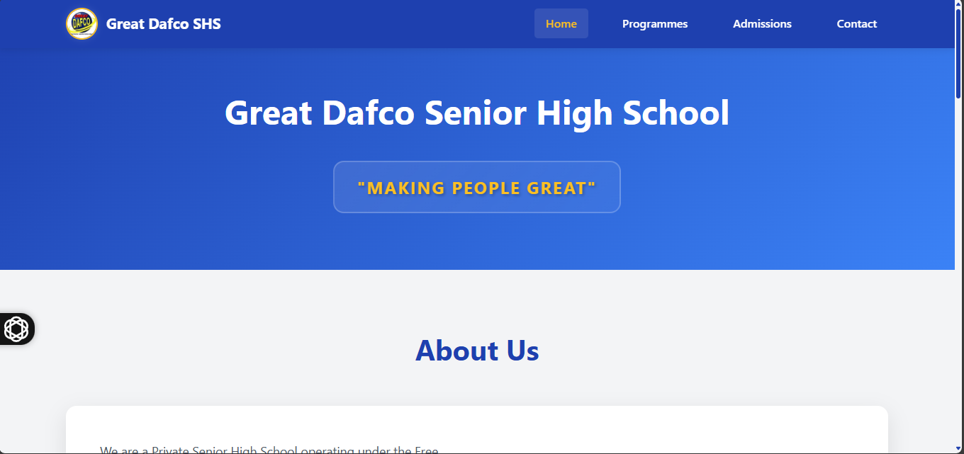 Great Dafco SHS Website